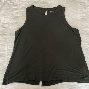 Halogen - Forrest Green Split Back Keyhole Athletic Tank - XL